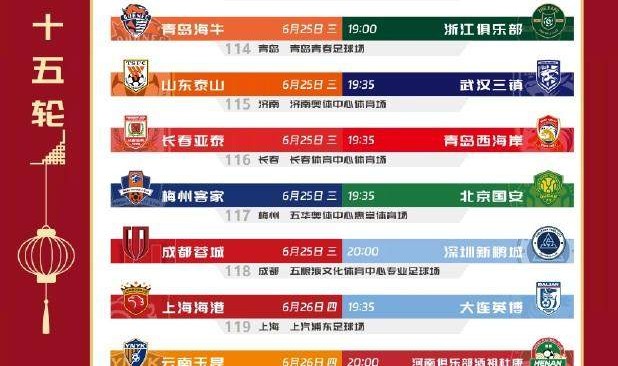 kaiyun体育-2025中超赛程公布：首轮侯永永反戈 第5轮上海德比